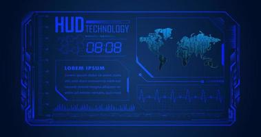 Modern HUD Technology Background vector