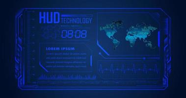 fondo moderno de tecnología hud vector