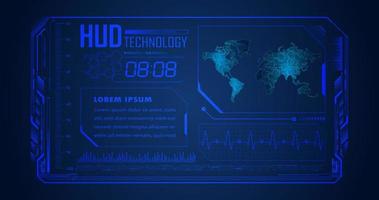 fondo moderno de tecnología hud vector