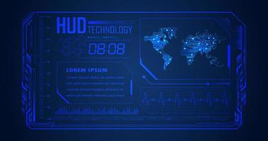 Modern HUD Technology Background vector