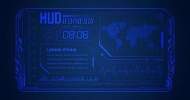 Modern HUD Technology Background vector