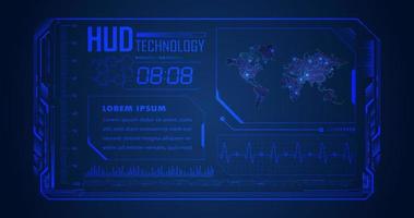 Modern HUD Technology Background vector