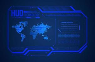 Modern HUD Technology Background vector