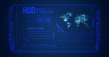 Modern HUD Technology Background vector