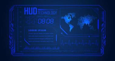 Modern HUD Technology Background vector