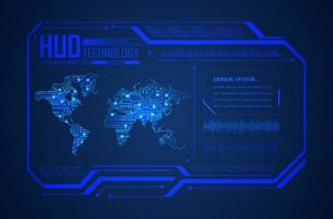 Modern HUD Technology Background vector