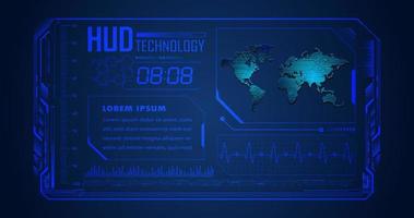 Modern HUD Technology Background vector