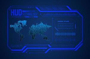 Modern HUD Technology Background vector