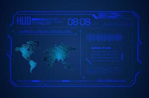 Modern HUD Technology Background vector