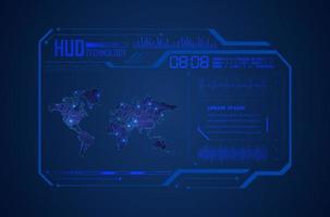 Modern HUD Technology Background vector