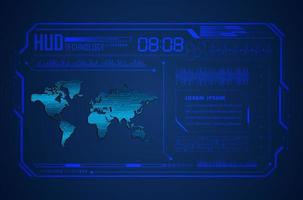 Modern HUD Technology Background vector