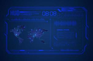 Modern HUD Technology Background vector