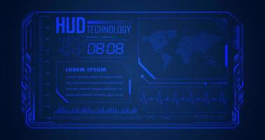 Modern HUD Technology Background vector