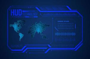 fondo moderno de tecnología hud vector