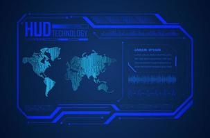 fondo moderno de tecnología hud vector