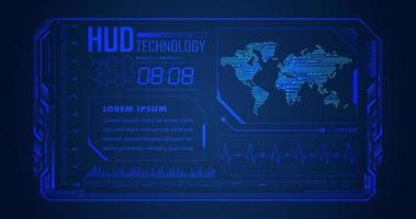 Modern HUD Technology Background vector