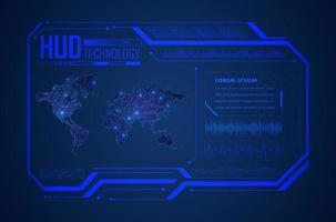 Modern HUD Technology Background vector