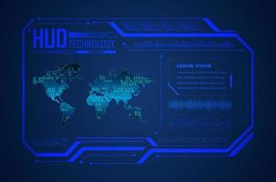 fondo moderno de tecnología hud vector