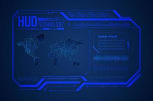 Modern HUD Technology Background vector