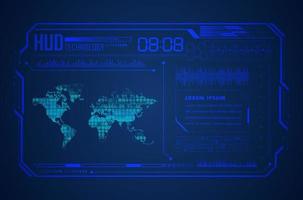 Modern HUD Technology Background vector