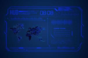 Modern HUD Technology Background vector