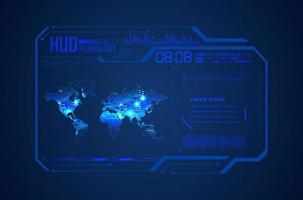 Modern HUD Technology Background vector