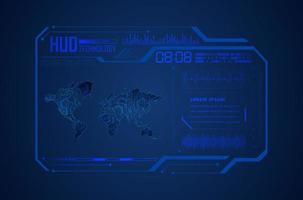 Modern HUD Technology Background vector