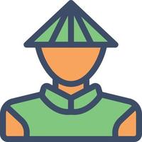 chinese man vector illustration on a background.Premium quality symbols.vector icons for concept and graphic design.