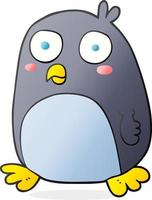 doodle character cartoon penguin vector