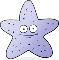 doodle character cartoon starfish vector