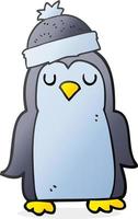 doodle character cartoon penguin vector