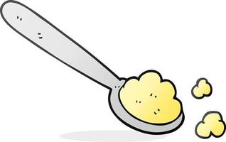 doodle character cartoon spoonful vector