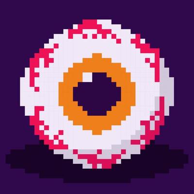 pixel art eye scary halloween