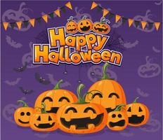 Happy Halloween Poster Template vector