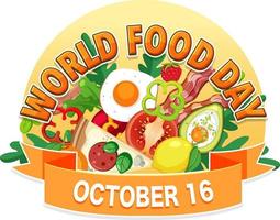 World food day text design vector