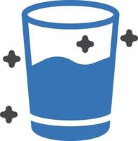 Ilustración de vector de vaso de agua sobre un fondo. Símbolos de calidad premium. Iconos vectoriales para concepto y diseño gráfico.