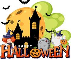 Happy Halloween Banner Design vector