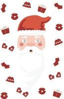 Merry Christmas Composition isolated Vector illustration on white background