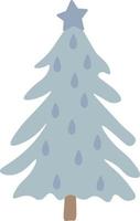 Christmas tree in the style of minimalism in a white transparent background vector