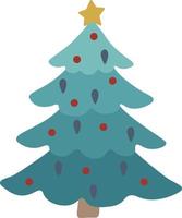 Christmas tree in the style of minimalism in a white transparent background vector