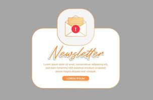 Newsletter email message commercial business mail spam to subscribe welcome banner vector