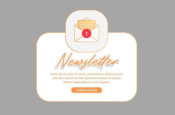 Newsletter email message commercial business mail spam to subscribe welcome banner