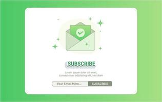 Newsletter email message commercial business mail spam to subscribe welcome banner vector