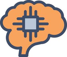 brain chip vector illustration on a background.Premium quality symbols.vector icons for concept and graphic design.