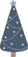 Christmas tree in the style of minimalism in a white transparent background vector