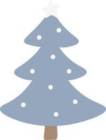 árbol de navidad al estilo del minimalismo en un fondo transparente blanco vector