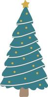 Christmas tree in the style of minimalism in a white transparent background vector