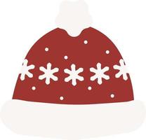 Christmas warm clothes mittens and hats in a white transparent background vector