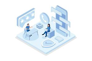 Call center concept. Can use for web banner, infographics, hero images, isometric flat vector modern illustration