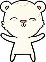 Cartoon polar bear character vector